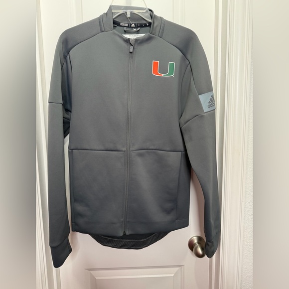 adidas Other - Men or Women Adidas Gray Miami Hurricanes Full-Zip Jacket Sz Small
